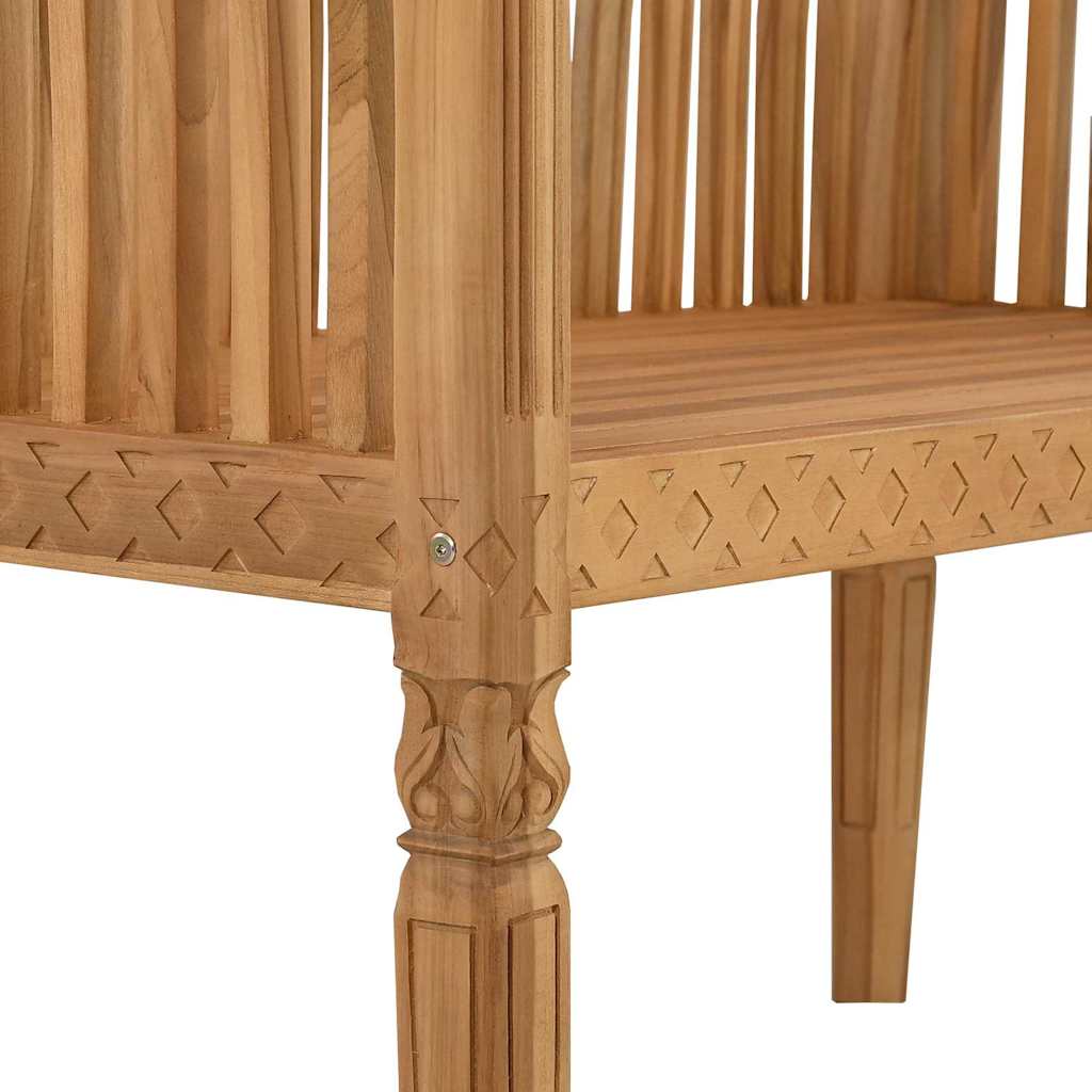 Bank Braun 127,5 x 52 x 80 cm Massivholz Teak