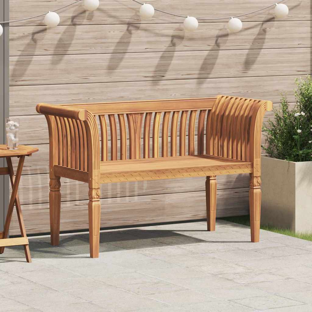Bank Braun 127,5 x 52 x 80 cm Massivholz Teak
