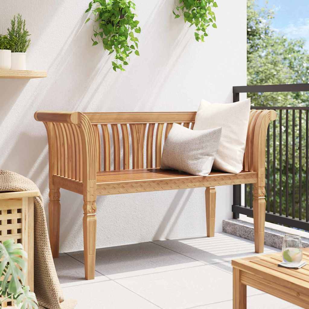 Bank Braun 127,5 x 52 x 80 cm Massivholz Teak