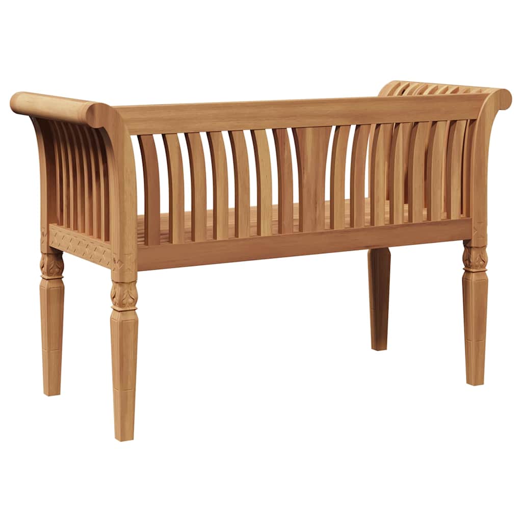 Bank Braun 127,5 x 52 x 80 cm Massivholz Teak
