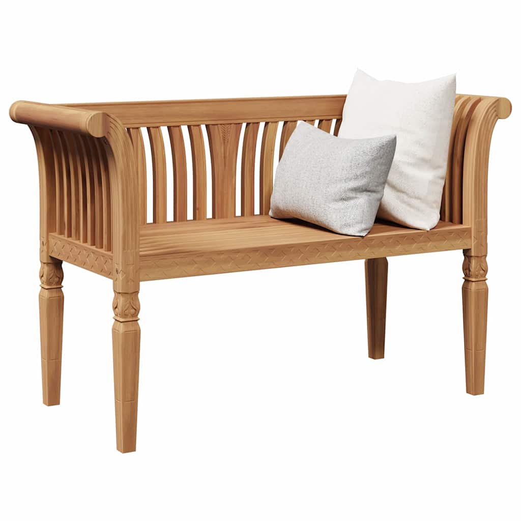 Bank Braun 127,5 x 52 x 80 cm Massivholz Teak