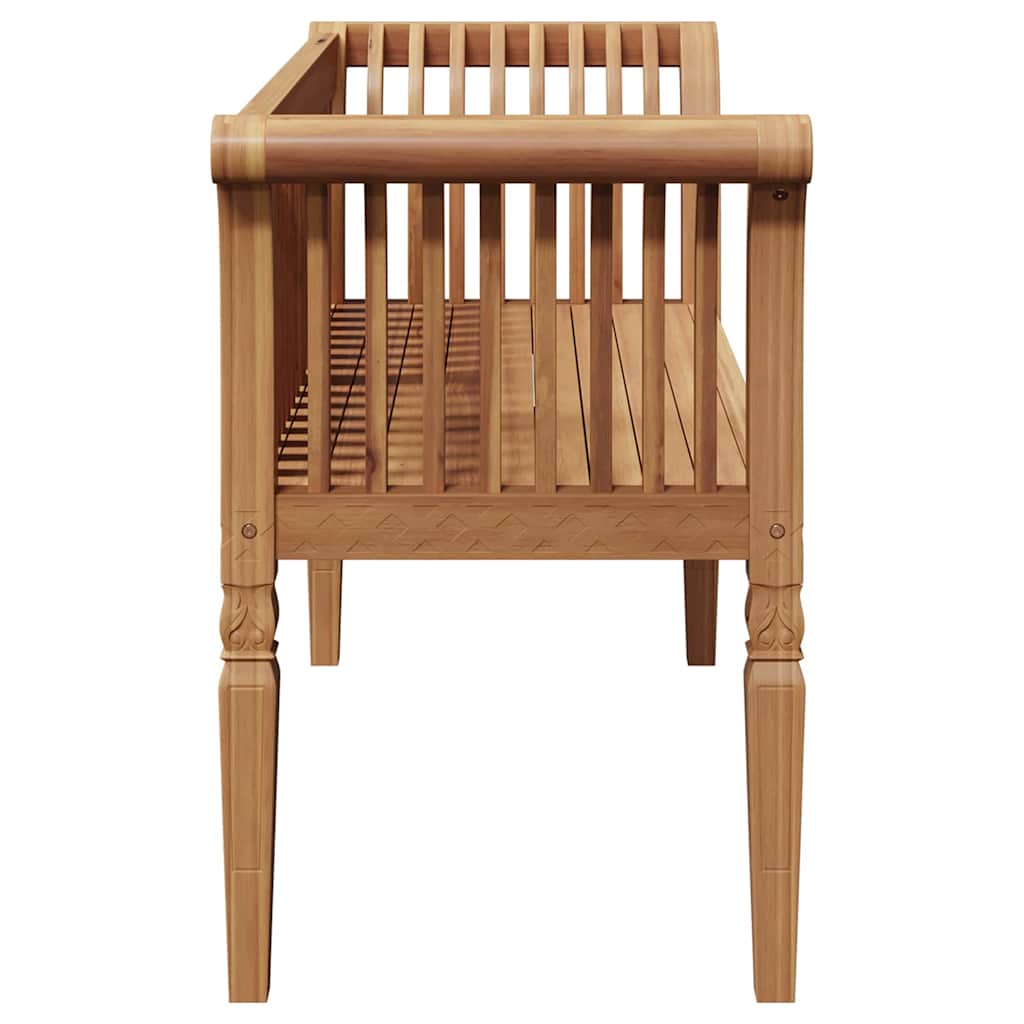 Bank Braun 127,5 x 52 x 80 cm Massivholz Teak