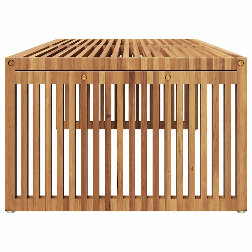 Garten-Beistelltisch Braun 110 x 55 x 35,5 cm Massivholz Teak