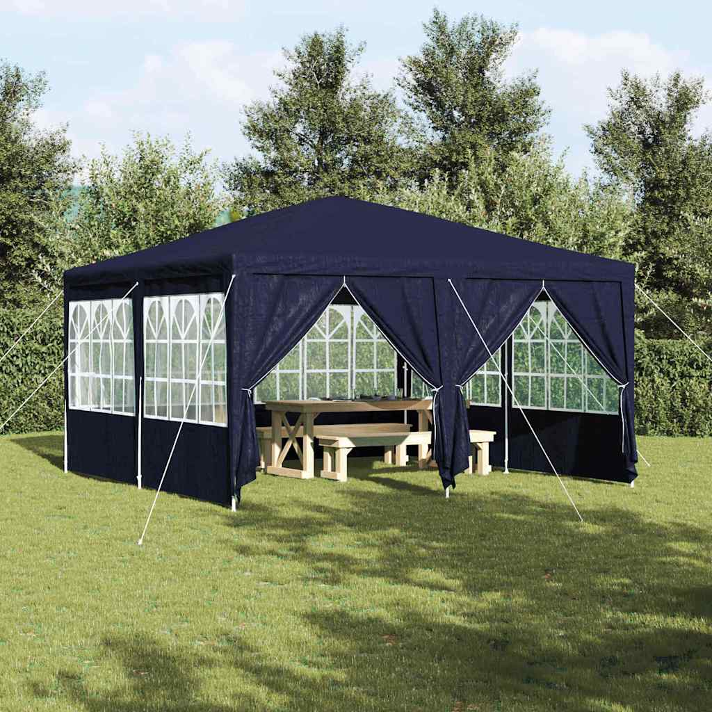 Party-Zelt Blau 400 x 400 x 266 cm Polyethylen
