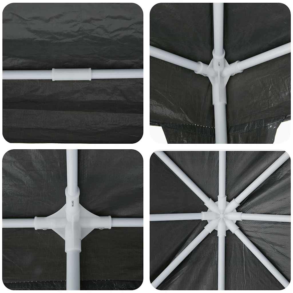 Party-Zelt Anthrazit 800 x 400 x 266 cm Polyethylen und Stahl