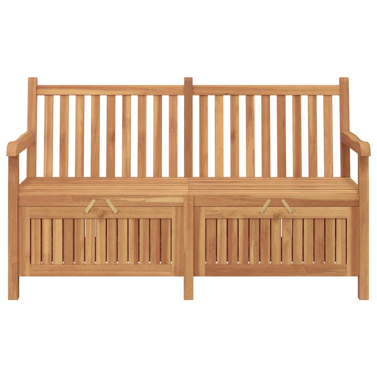 Gartenbank mit Speicher 150 x 60 x 90 cm Massivholz Teak