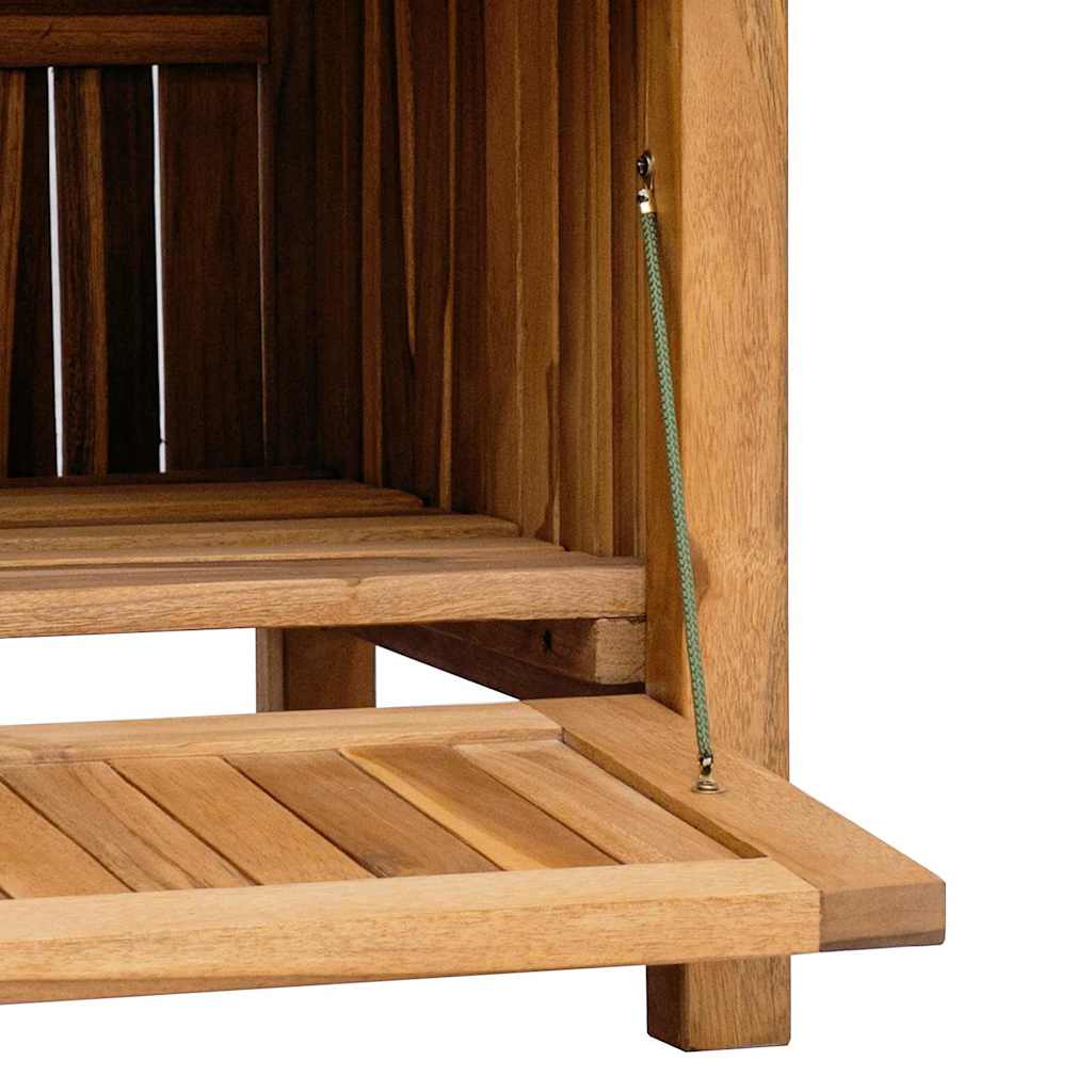 Gartenbank mit Speicher 180 x 60 x 90 cm Massivholz Teak