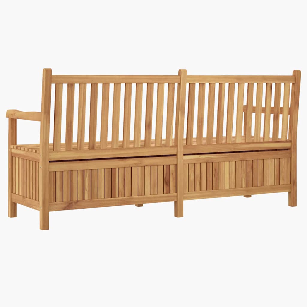 Gartenbank mit Speicher 180 x 60 x 90 cm Massivholz Teak