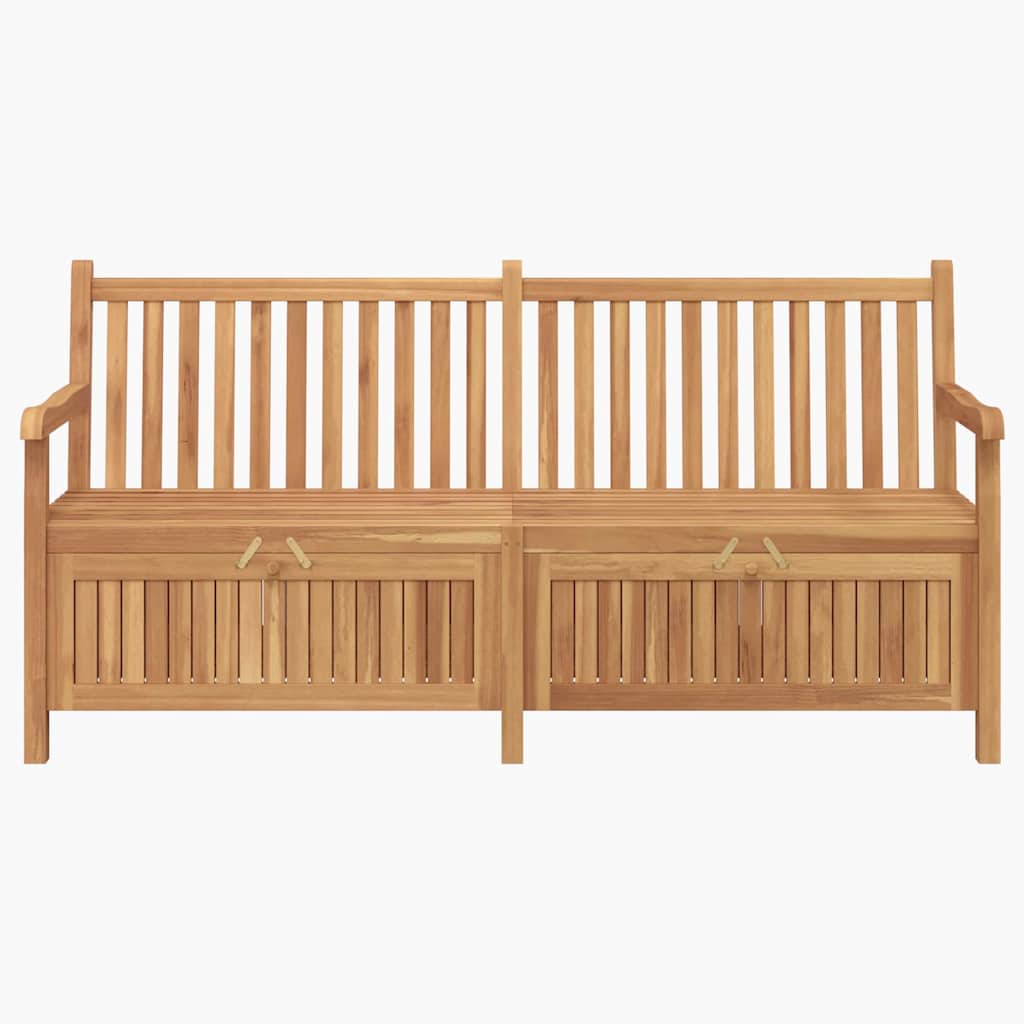 Gartenbank mit Speicher 180 x 60 x 90 cm Massivholz Teak