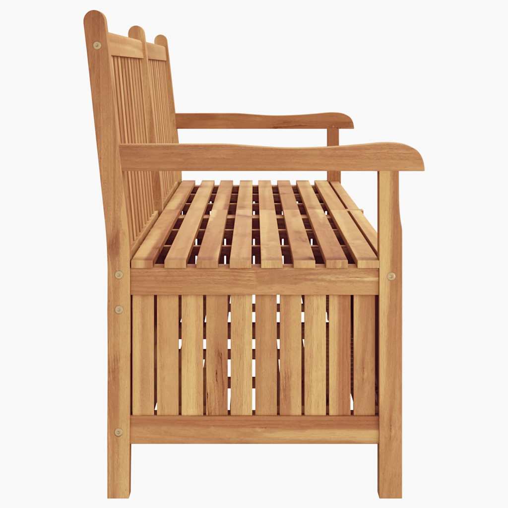 Gartenbank mit Speicher 180 x 60 x 90 cm Massivholz Teak