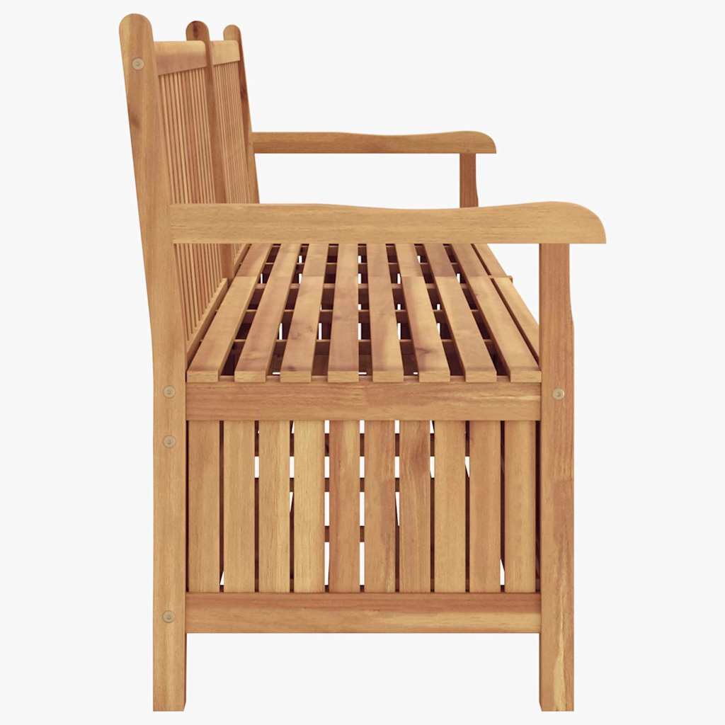 Gartenbank mit Speicher 228 x 60 x 90 cm Massivholz Teak