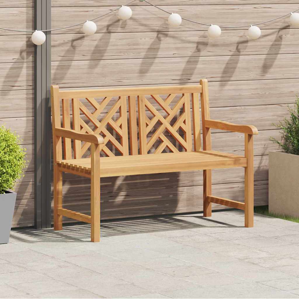 Gartenbank 114 x 60 x 90 cm Massivholz Teak
