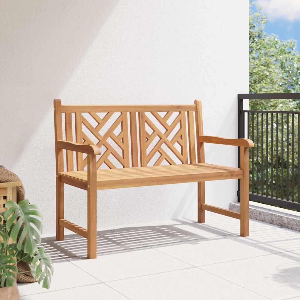 Gartenbank 114 x 60 x 90 cm Massivholz Teak