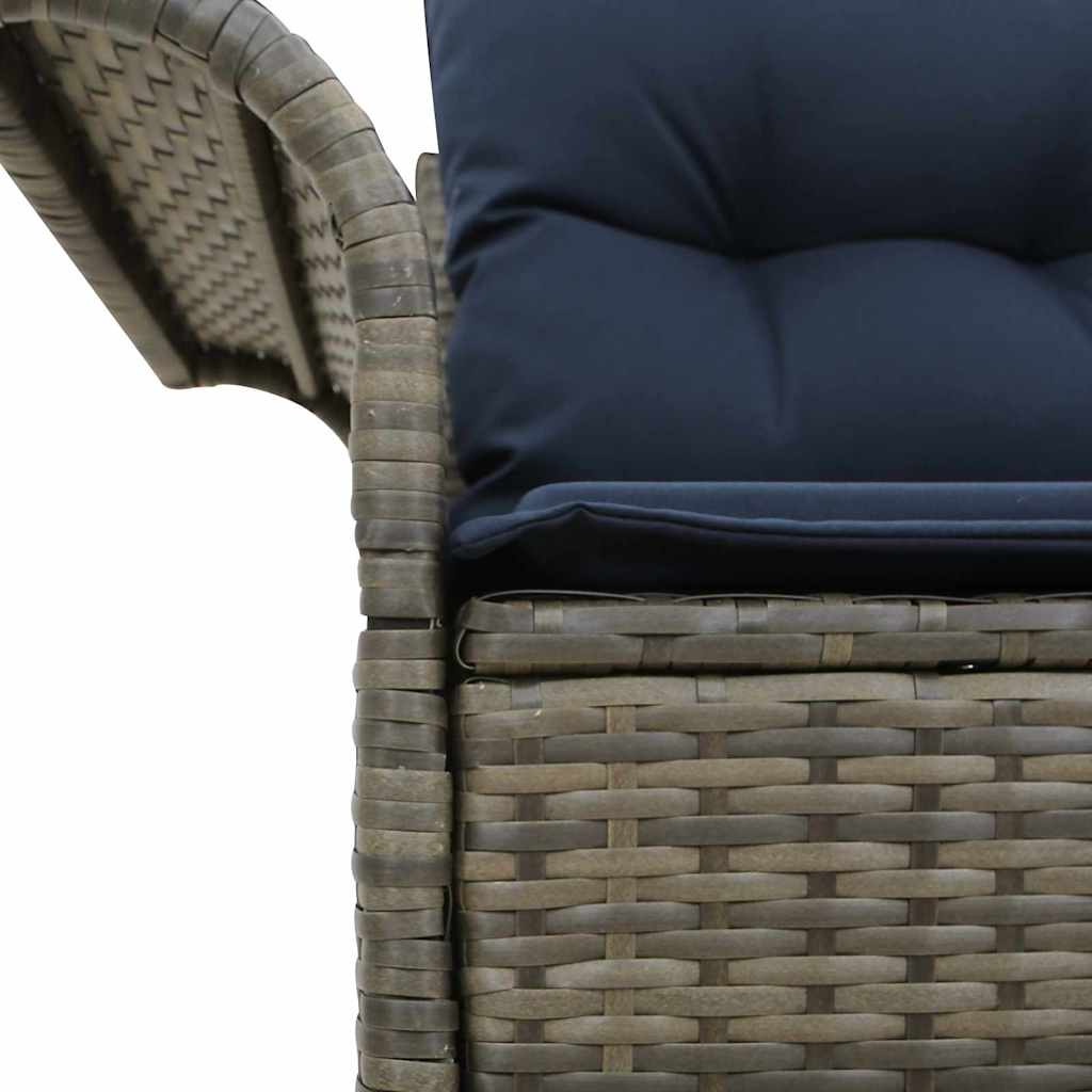 Garten-Sofa mit Kissen 141 x 62 x 69 cm Poly-Rattan