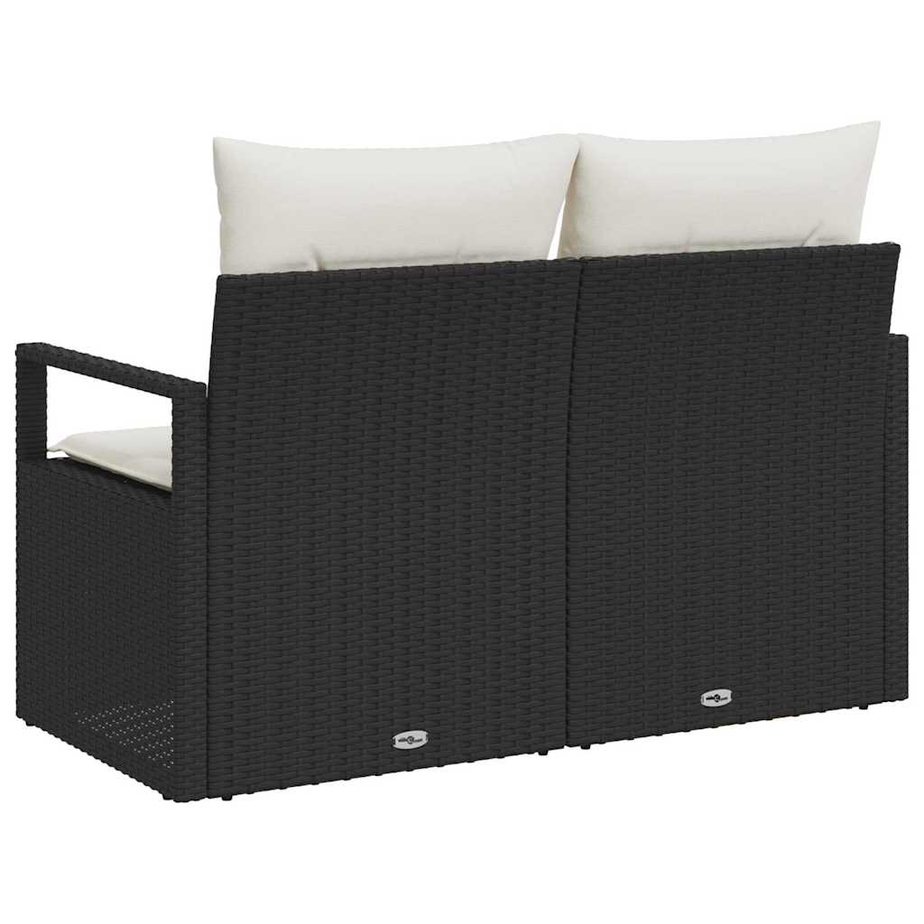 Garten-Sofa mit Kissen 120 x 62 x 69 cm Poly-Rattan