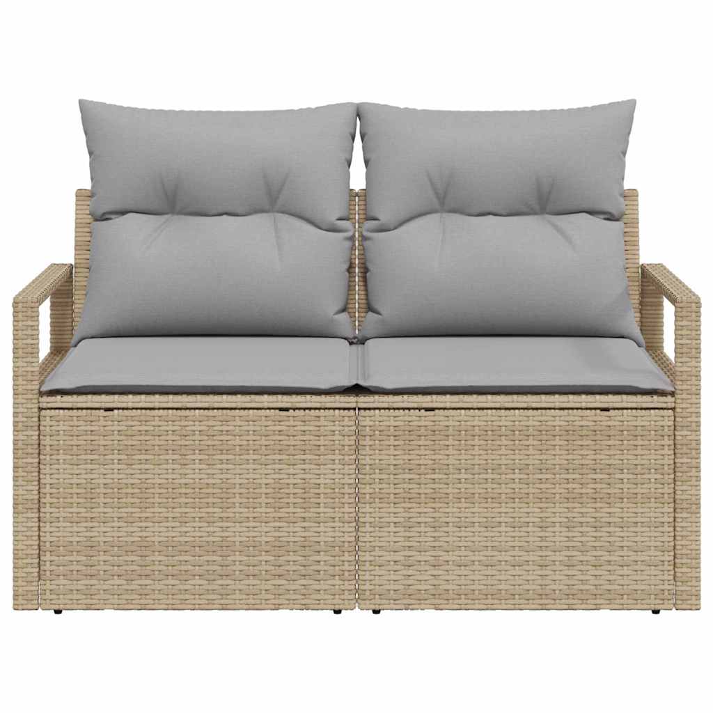 Garten-Sofa mit Kissen 120 x 62 x 69 cm Poly-Rattan