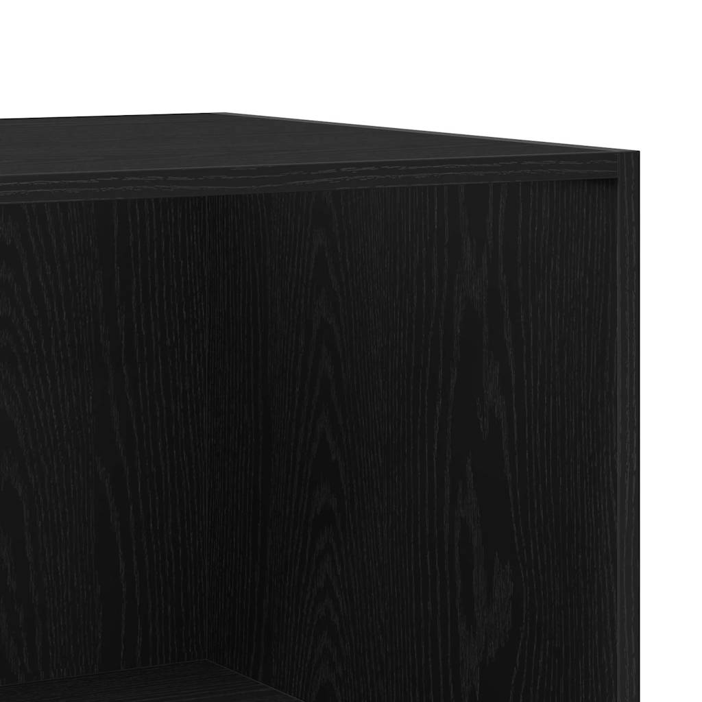 Kleiderschrank mit Regal Schwarz Eichen-Optik 50 x 50 x 200 cm