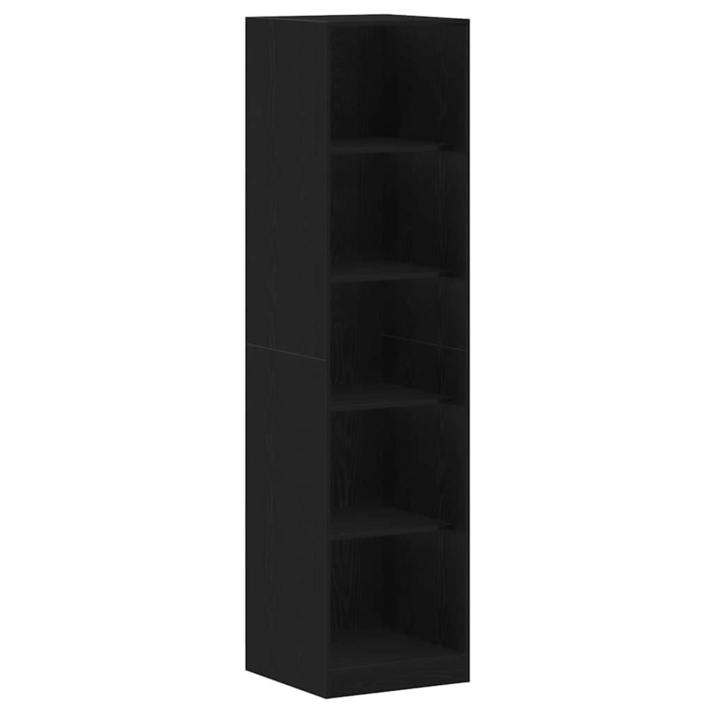 Kleiderschrank mit Regal Schwarz Eichen-Optik 50 x 50 x 200 cm