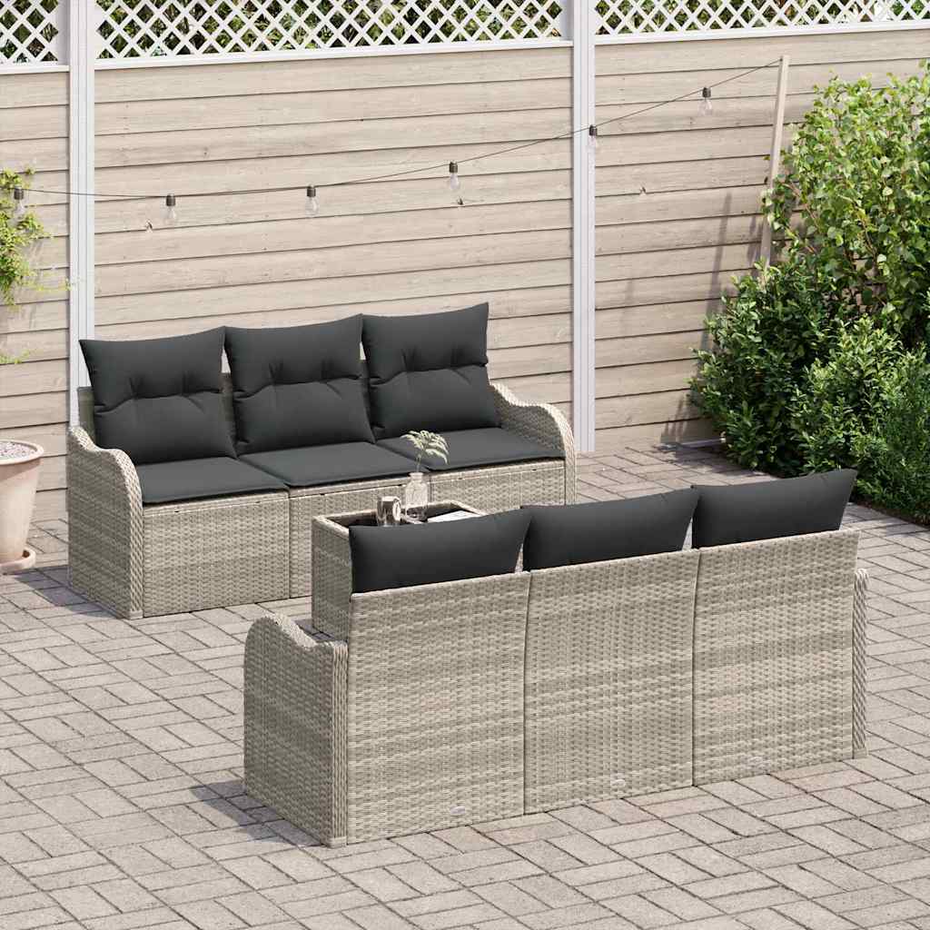 Gartensofa-set Hellgrau 55 x 55 x 37 cm Poly-Rattan