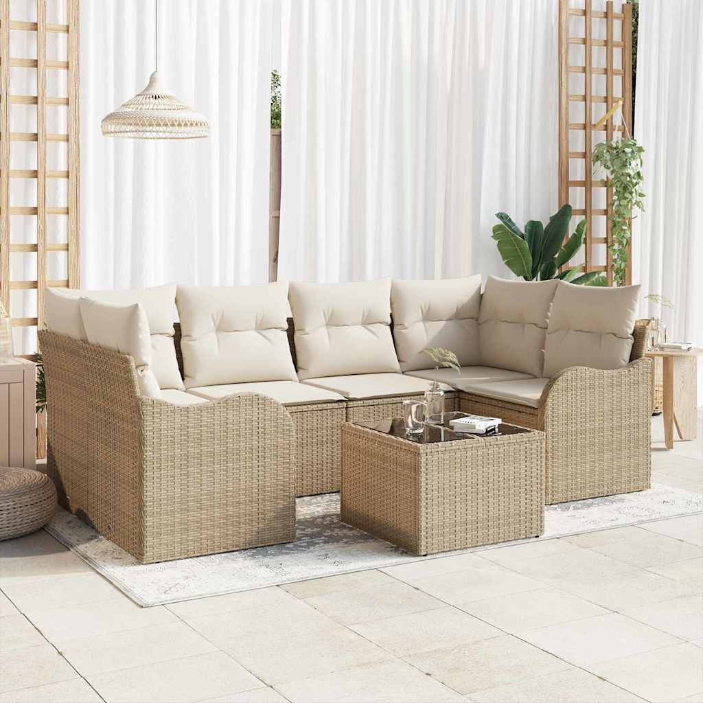 Gartensofa-set Beige 55 x 55 x 37 cm Poly-Rattan