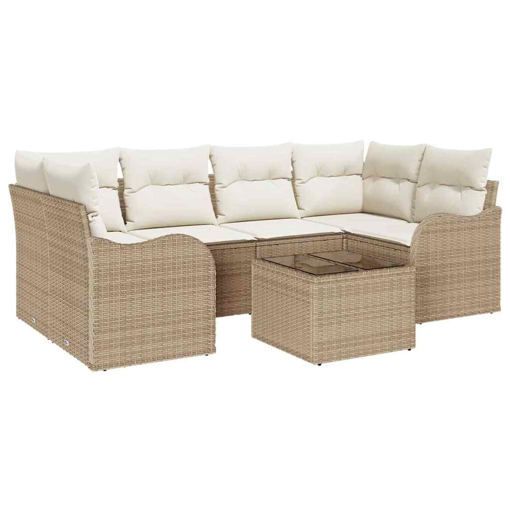 Gartensofa-set Beige 55 x 55 x 37 cm Poly-Rattan