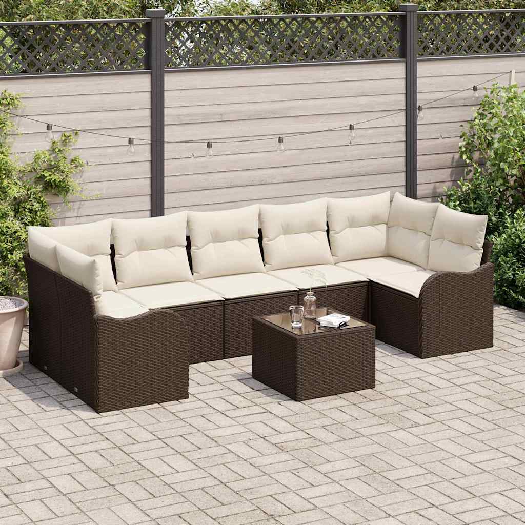Gartensofa-set Braun 55 x 55 x 37 cm Poly-Rattan