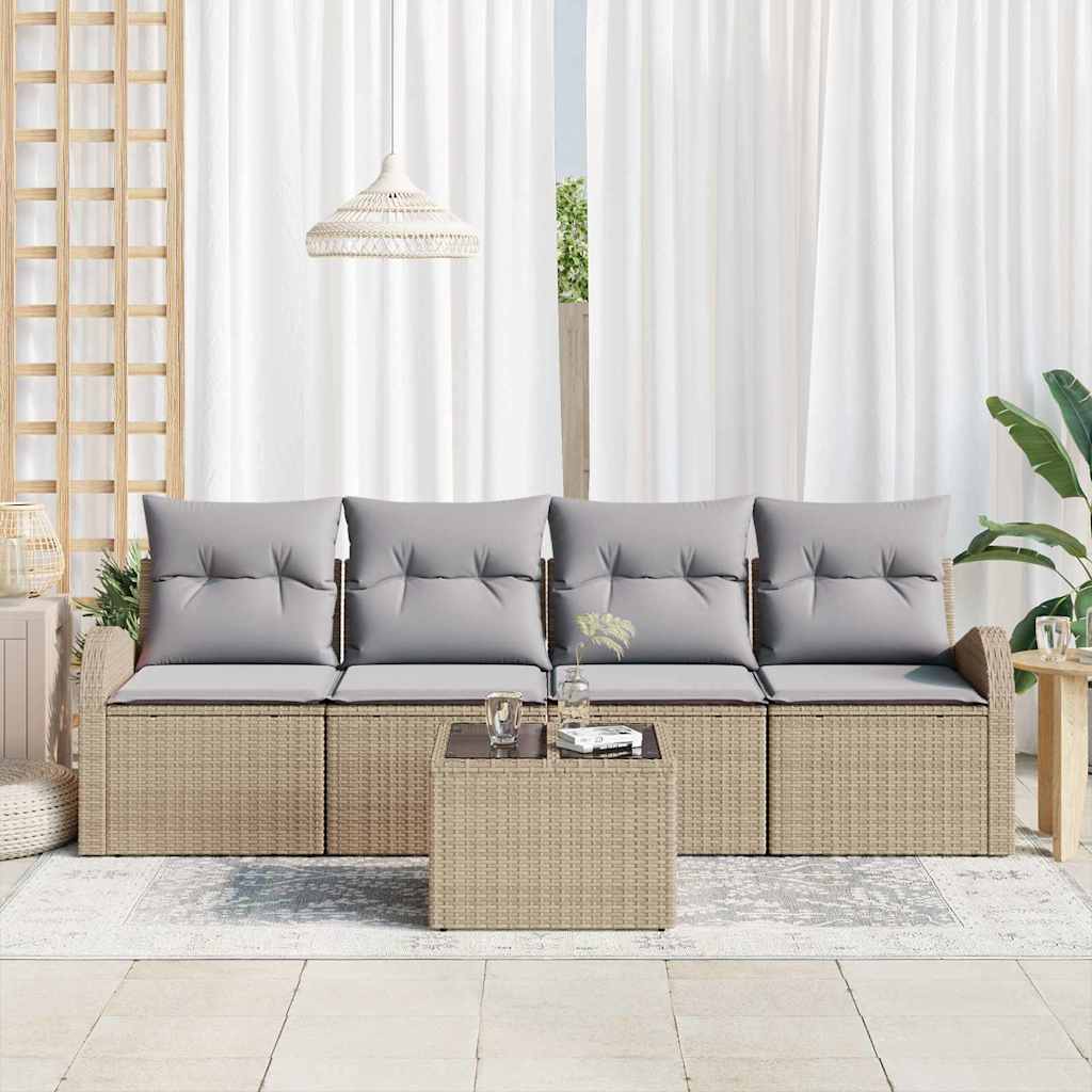 Gartensofa-set Beige 55 x 55 x 37 cm Poly-Rattan