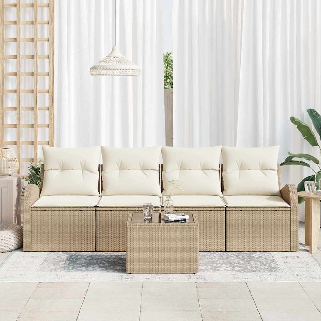 Gartensofa-set Beige 55 x 55 x 37 cm Poly-Rattan