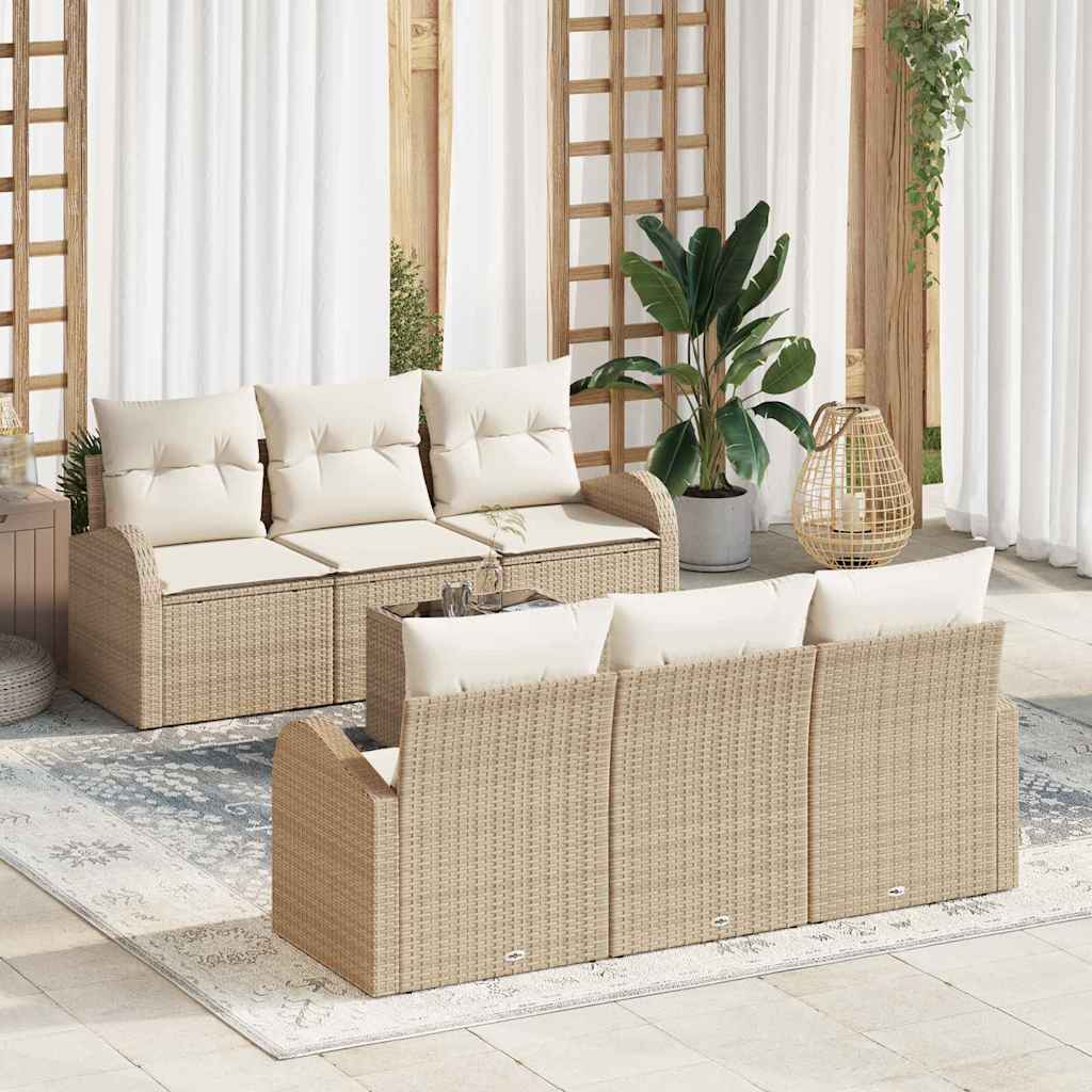 Gartensofa-set Beige 55 x 55 x 37 cm Poly-Rattan