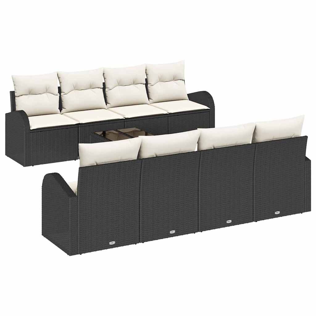 Gartensofa-set Schwarz 55 x 55 x 37 cm Poly-Rattan