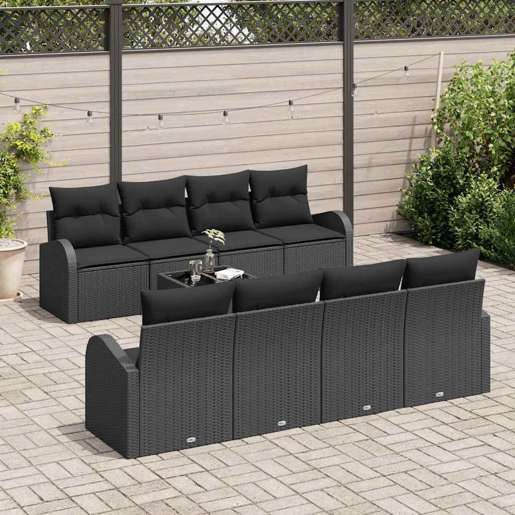 Gartensofa-set Schwarz 55 x 55 x 37 cm Poly-Rattan