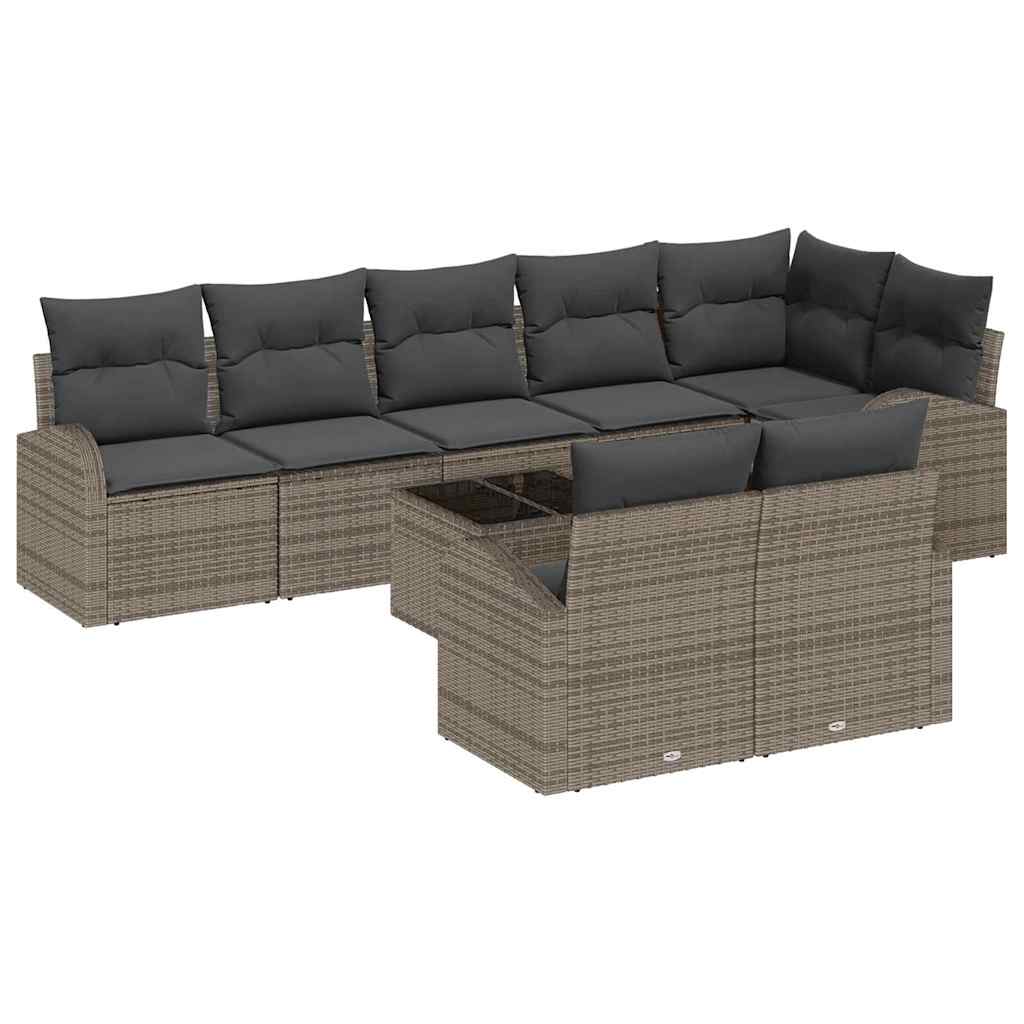 Gartensofa-set Grau 55 x 55 x 37 cm Poly-Rattan