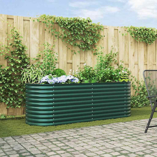 Hochbeet Grün 240 x 80 x 81 cm Stahl