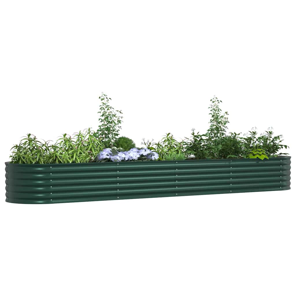 Hochbeet Grün 400 x 80 x 44 cm Stahl