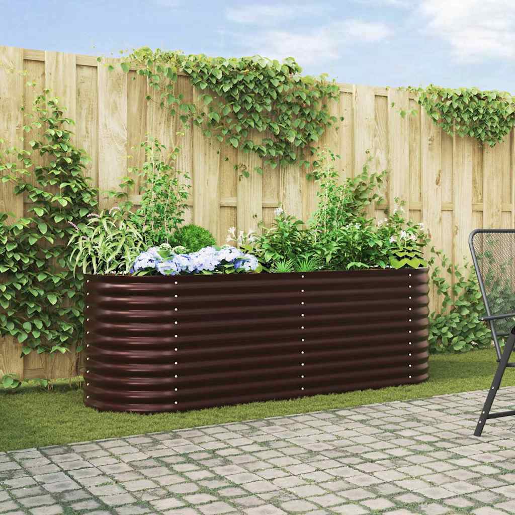 Hochbeet Braun 240 x 80 x 81 cm Stahl