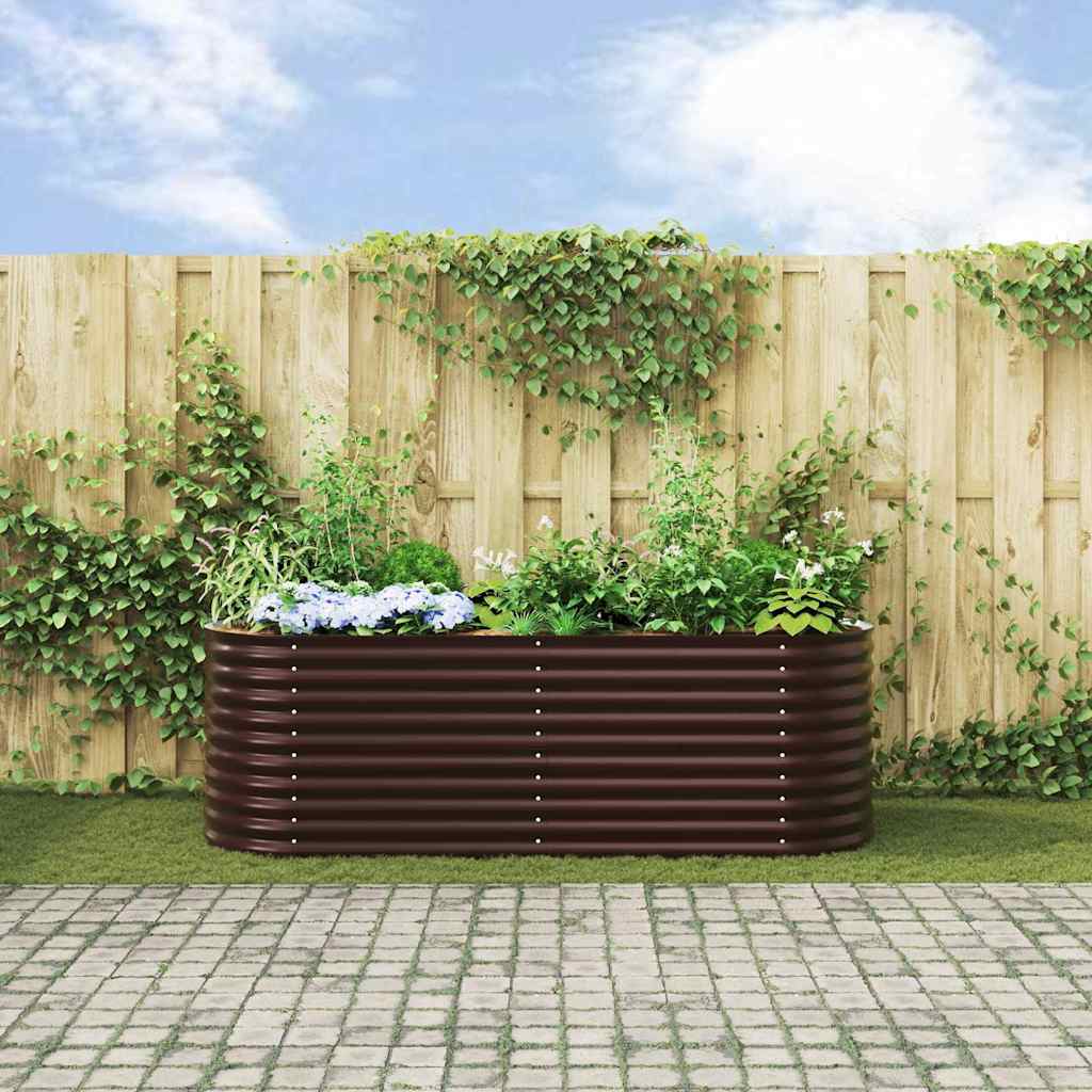 Hochbeet Braun 240 x 80 x 81 cm Stahl