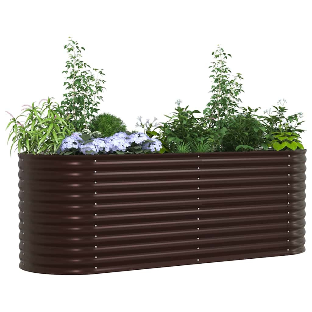 Hochbeet Braun 240 x 80 x 81 cm Stahl