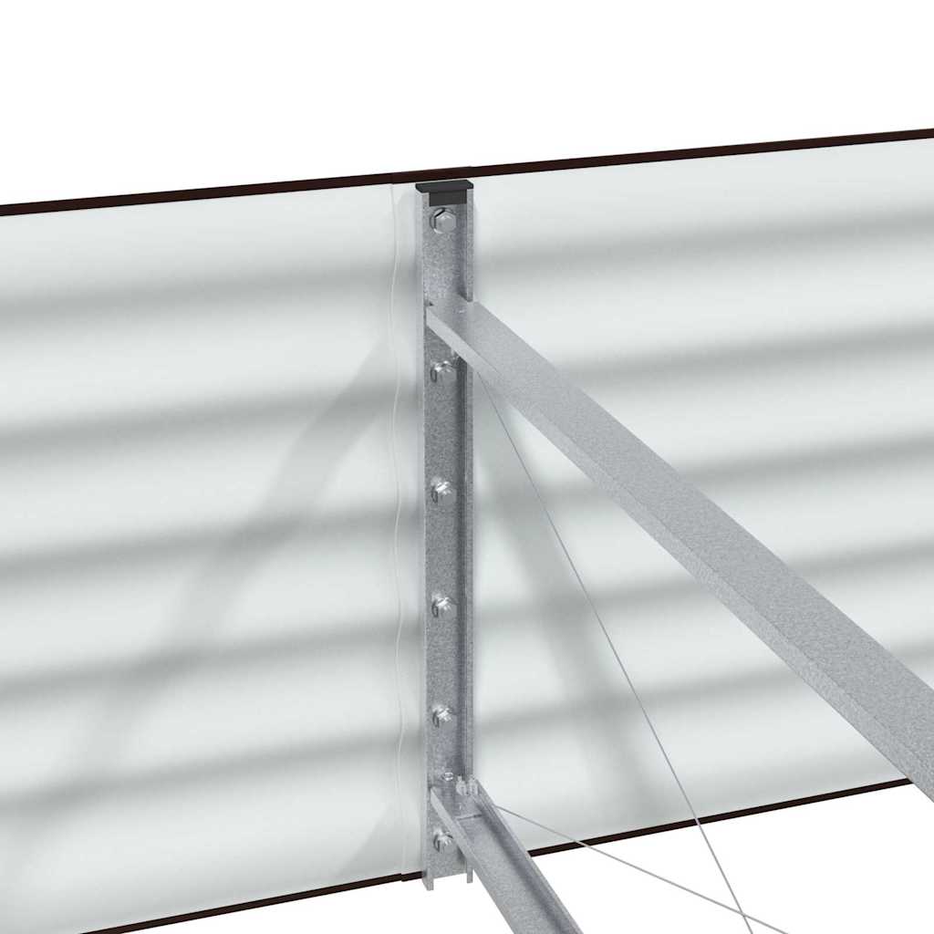 Hochbeet Braun 400 x 80 x 44 cm Stahl