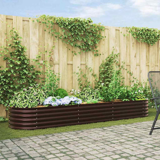 Hochbeet Braun 320 x 80 x 44 cm Stahl