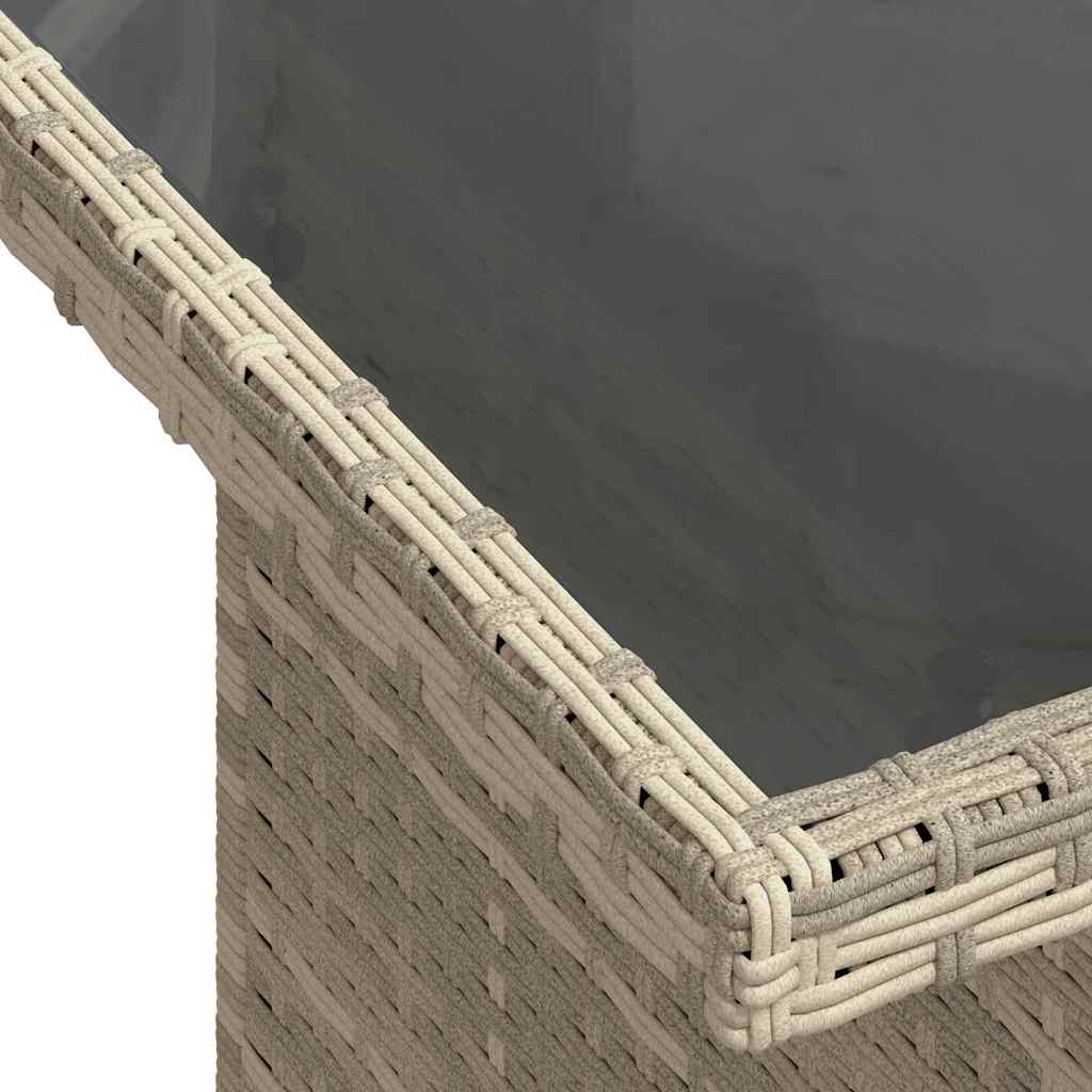 Garten-Sofa-Set mit Kissen 6 pcs Hellgrau Poly-Rattan