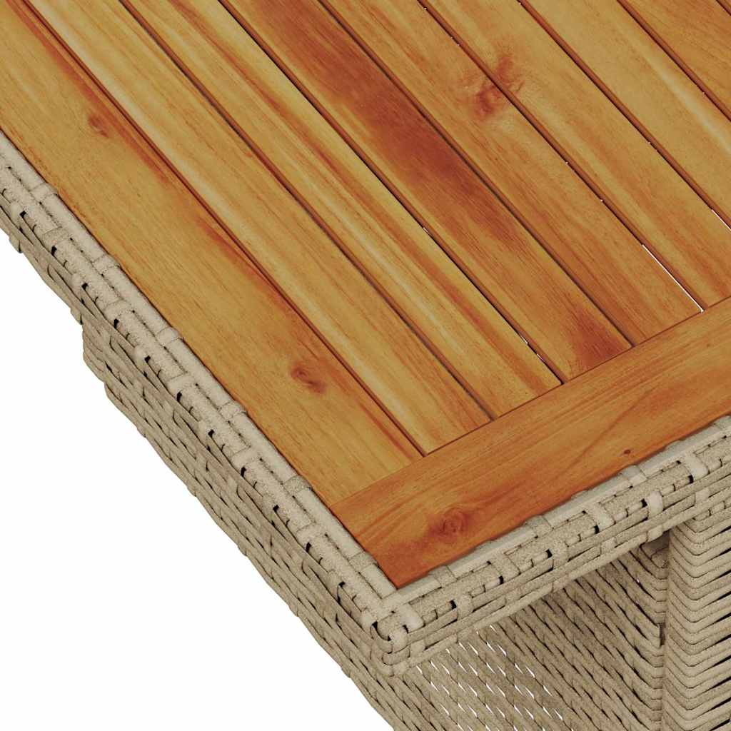 Gartensofa-set mit Kissen 7 pcs Beige und Hellgrau Poly-Rattan