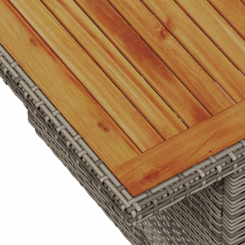 Gartensofa-set mit Kissen 9 pcs Grau Poly-Rattan