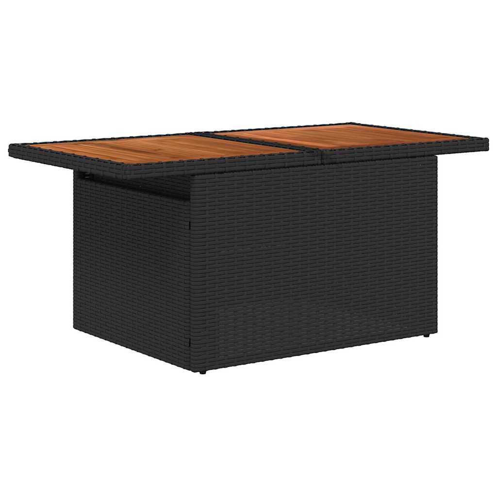Garten-Sofa-Set mit Kissen 8 pcs Schwarz und Braun