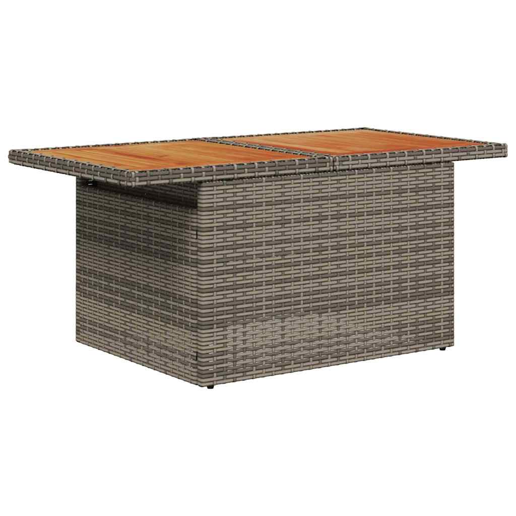 Garten-Sofa-Set mit Kissen mit Kissen 7 pcs Grau und Braun