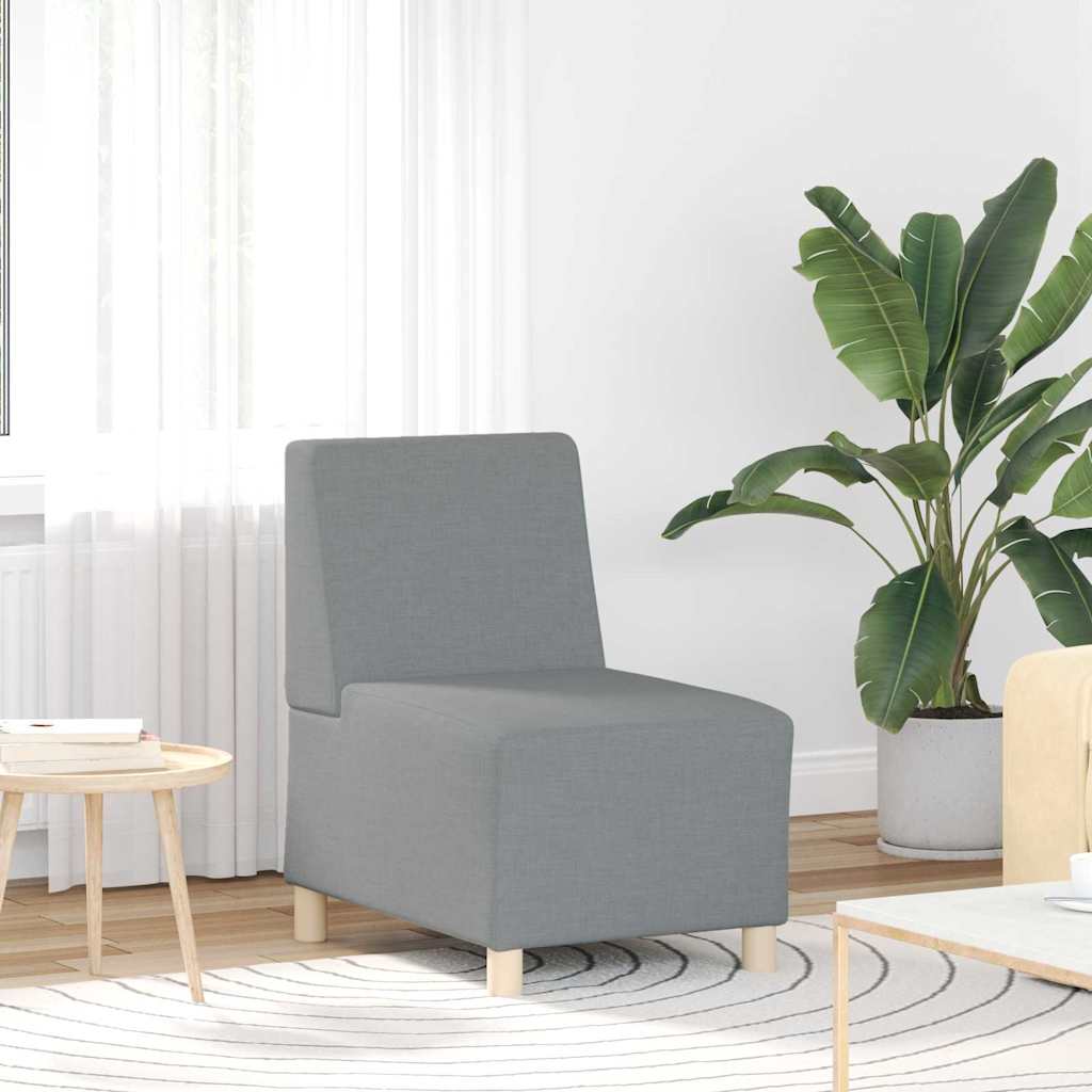 Modulares Armfreies Sofa 2 pcs Hellgrau 55 x 74 x 82 cm Stoff