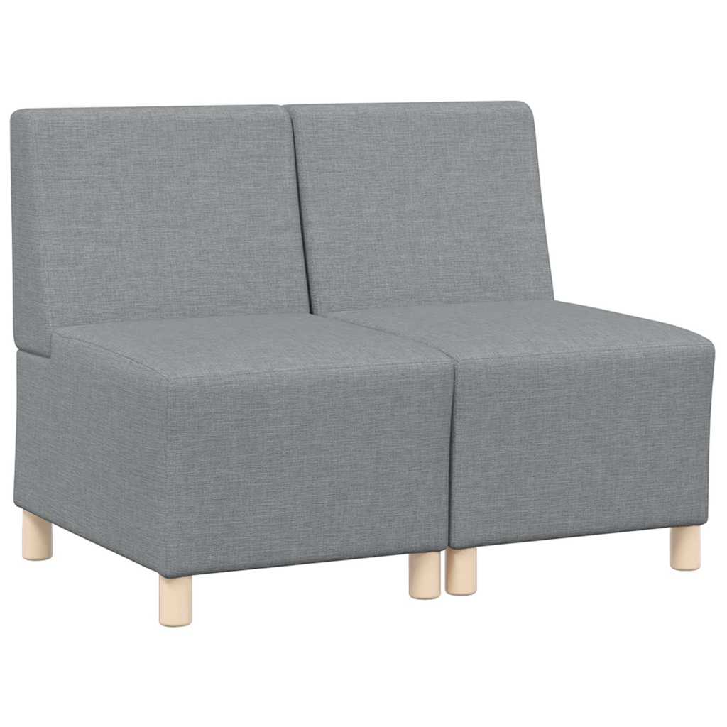 Modulares Armfreies Sofa 2 pcs Hellgrau 55 x 74 x 82 cm Stoff