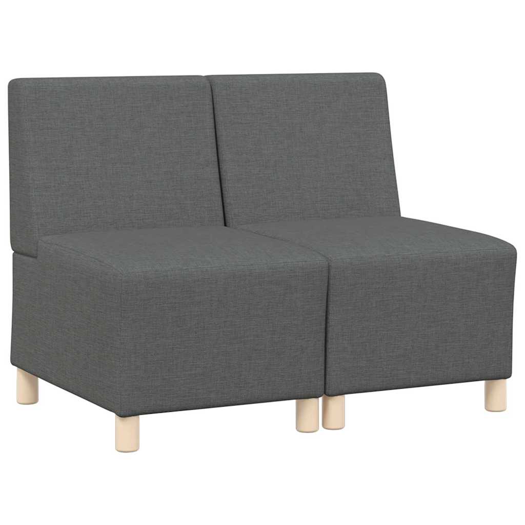 Modulares Armfreies Sofa 2 pcs Dunkelgrau 55 x 74 x 82 cm Stoff