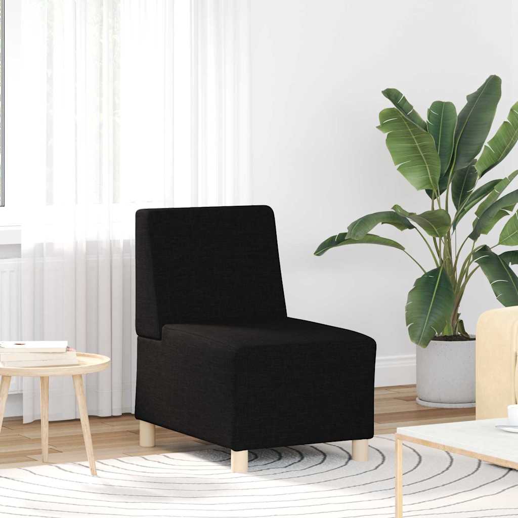 Modulares Armfreies Sofa 2 pcs Schwarz 55 x 74 x 82 cm Stoff