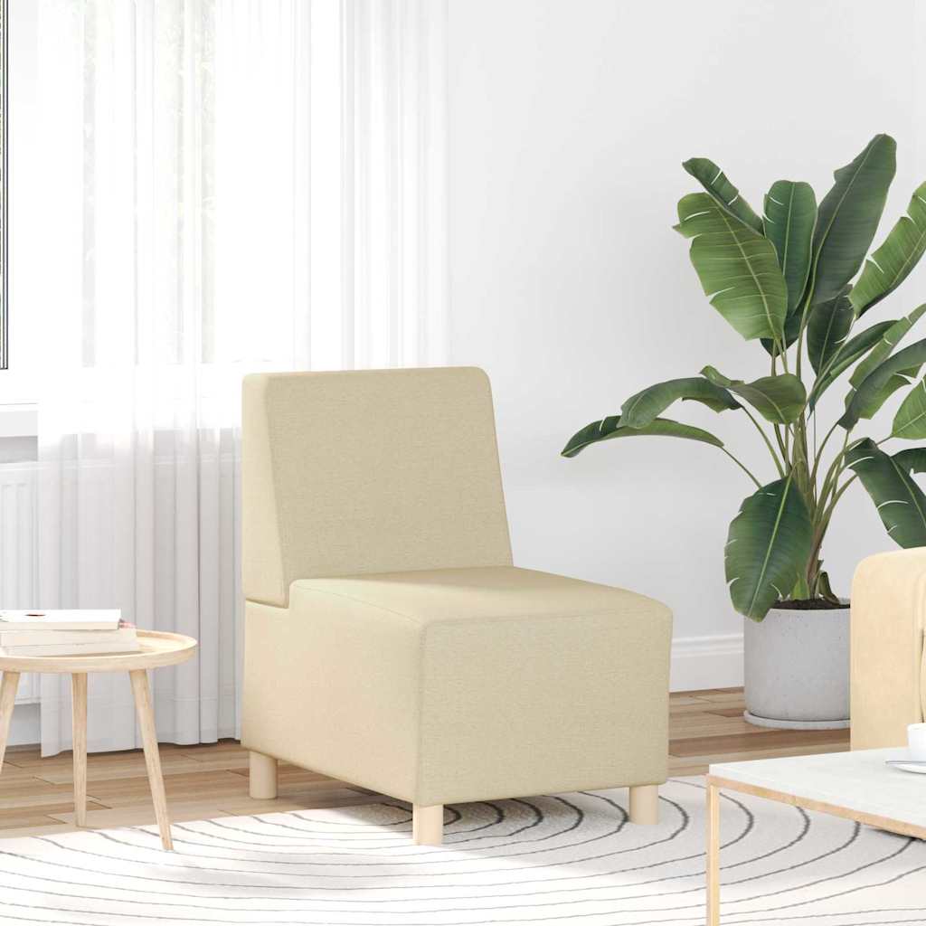 Modulares Armfreies Sofa 2 pcs Creme 55 x 74 x 82 cm Stoff