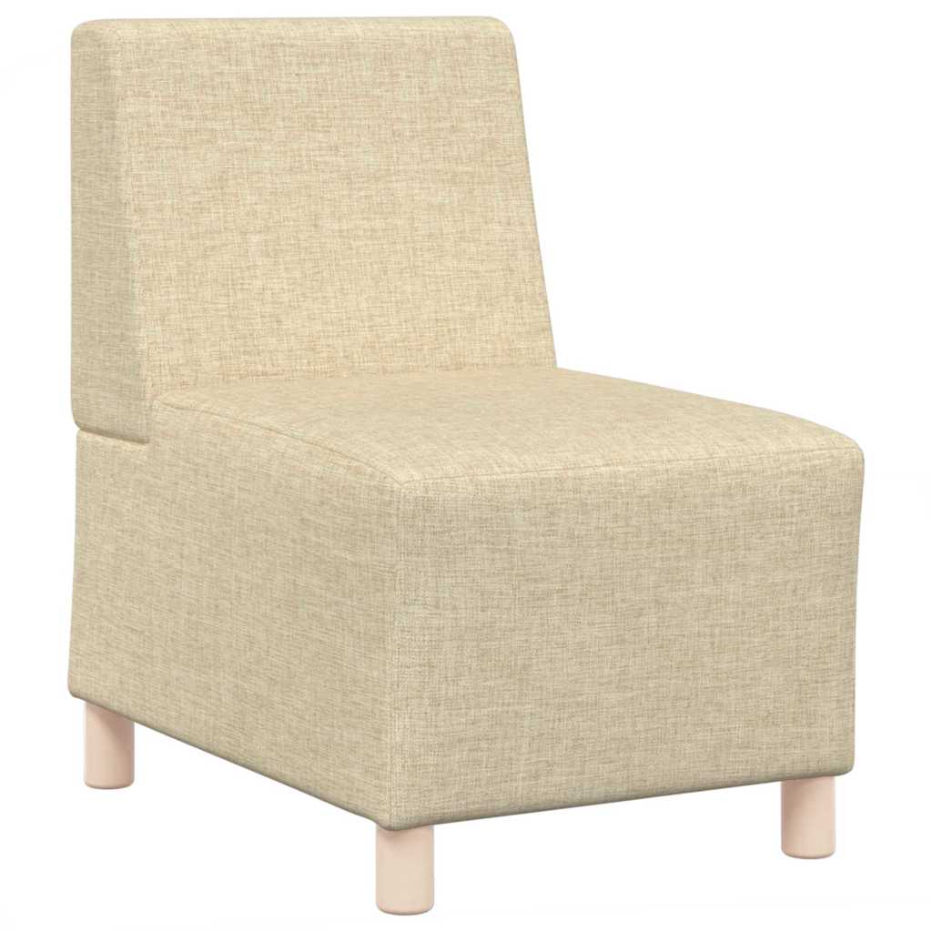 Modulares Armfreies Sofa 2 pcs Creme 55 x 74 x 82 cm Stoff